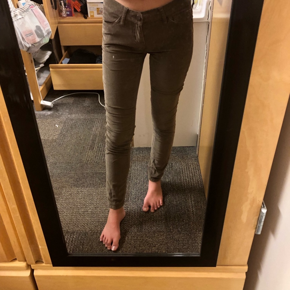 BDG skinny jeans olive green/brown